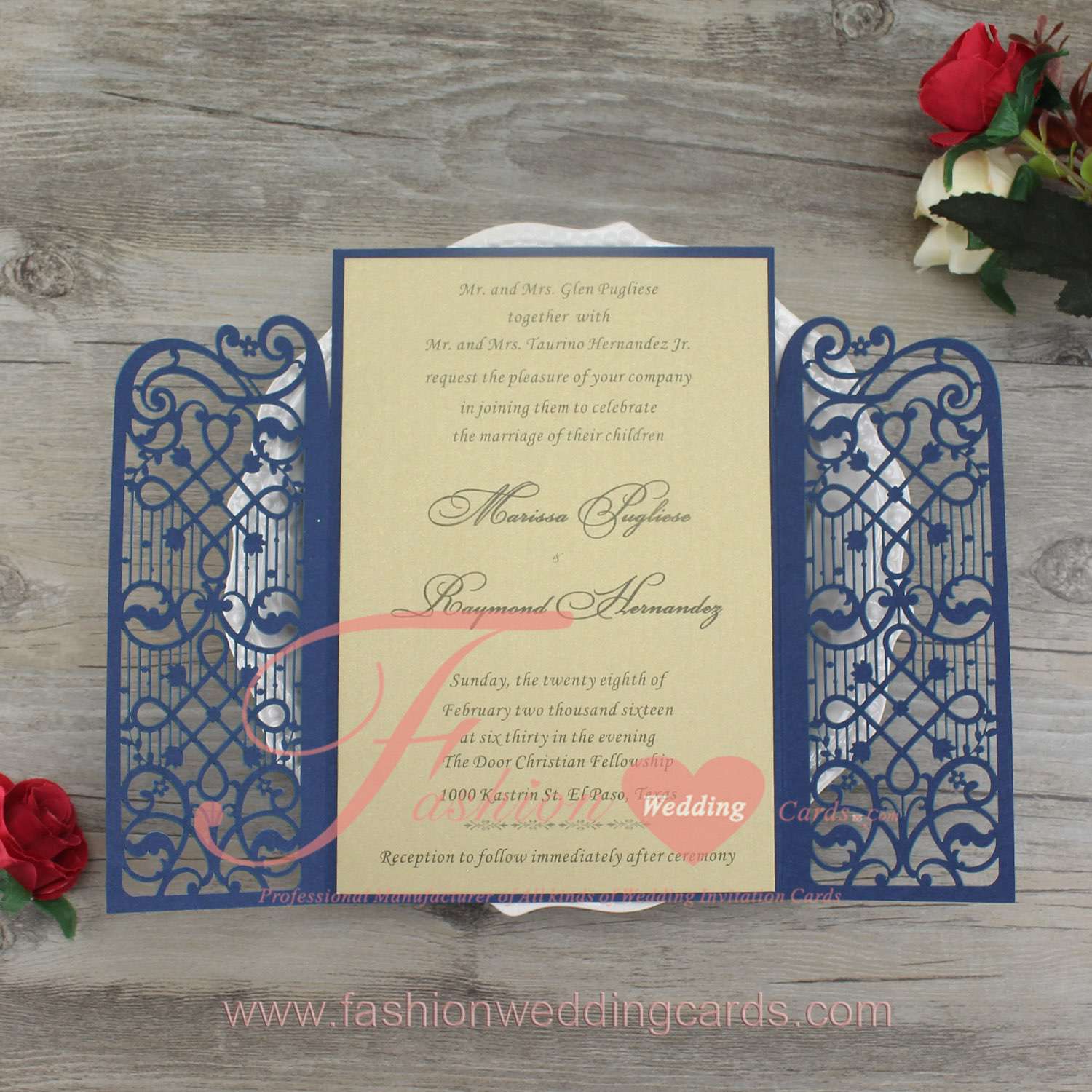 Indian Laser Cut Gatefold Wedding Invitations